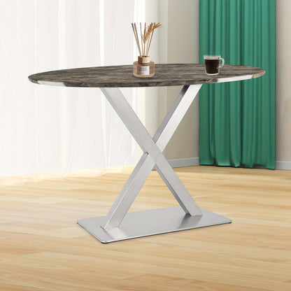 Tafelonderstel – Tafelpoten – Tafelpoot – Stalen Onderstel – X-Vorm Onderstel – RVS 72cm Hoog – Zeer Stevig en Duurzaam