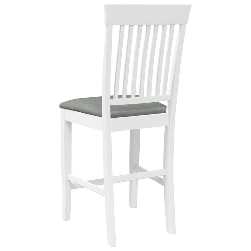 Bar Stools with Cushions 2pcs Solid Wood Rubber
