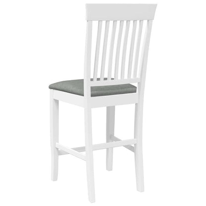 Bar Stools with Cushions 2pcs Solid Wood Rubber