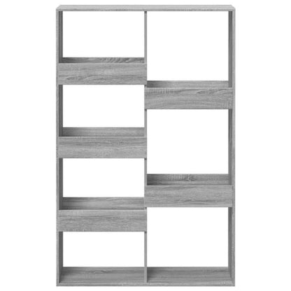 Bookshelf 100X33X155.5 Cm Made of Treated Wood in Gray Sonoma Oak