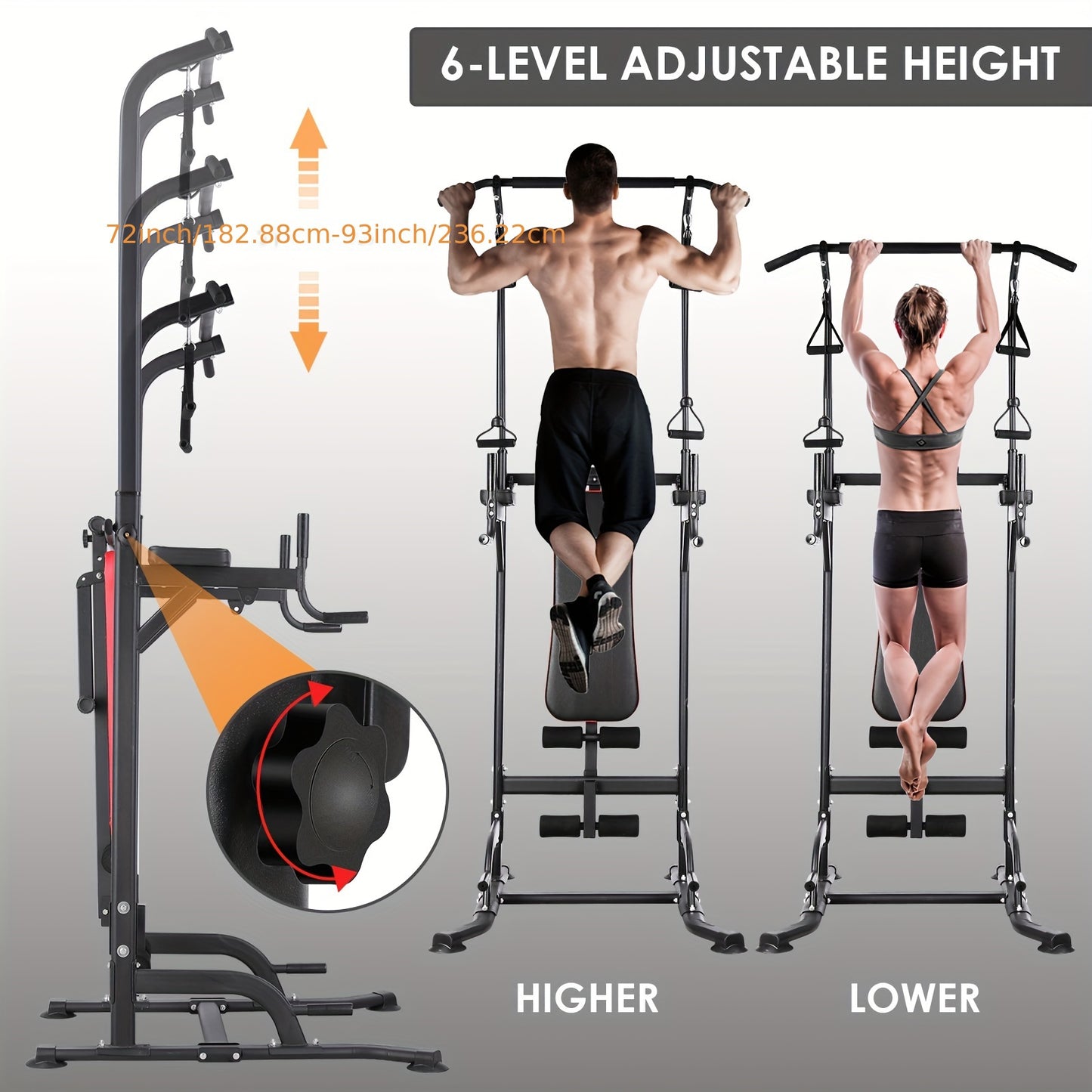 Homegym Pull-Up Bar – Sportschijfrek – Klimrek – Fitnessstation – Deurmontage Optrekstang – Stevige IJzeren Constructie – 200kg Draagvermogen