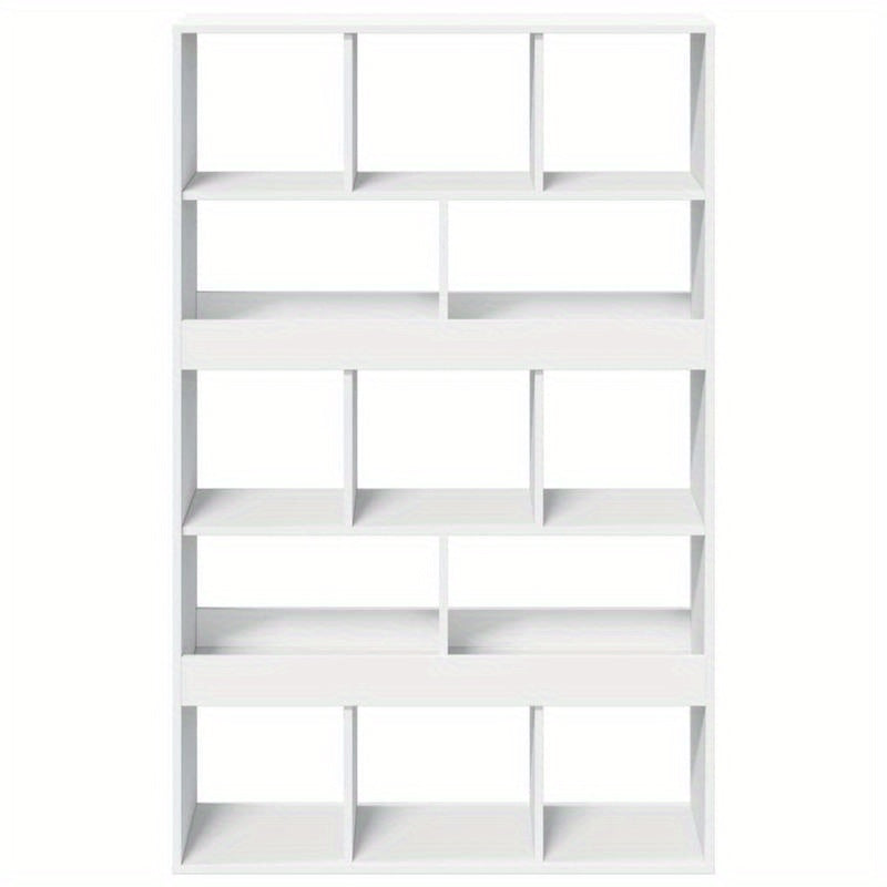Roomdivider – Kamerscherm – Ruimteverdeler – Scheidingswand – Interieurkast – Wit Hout – Compact 99x33x155 cm – Meerdere Open Vakken