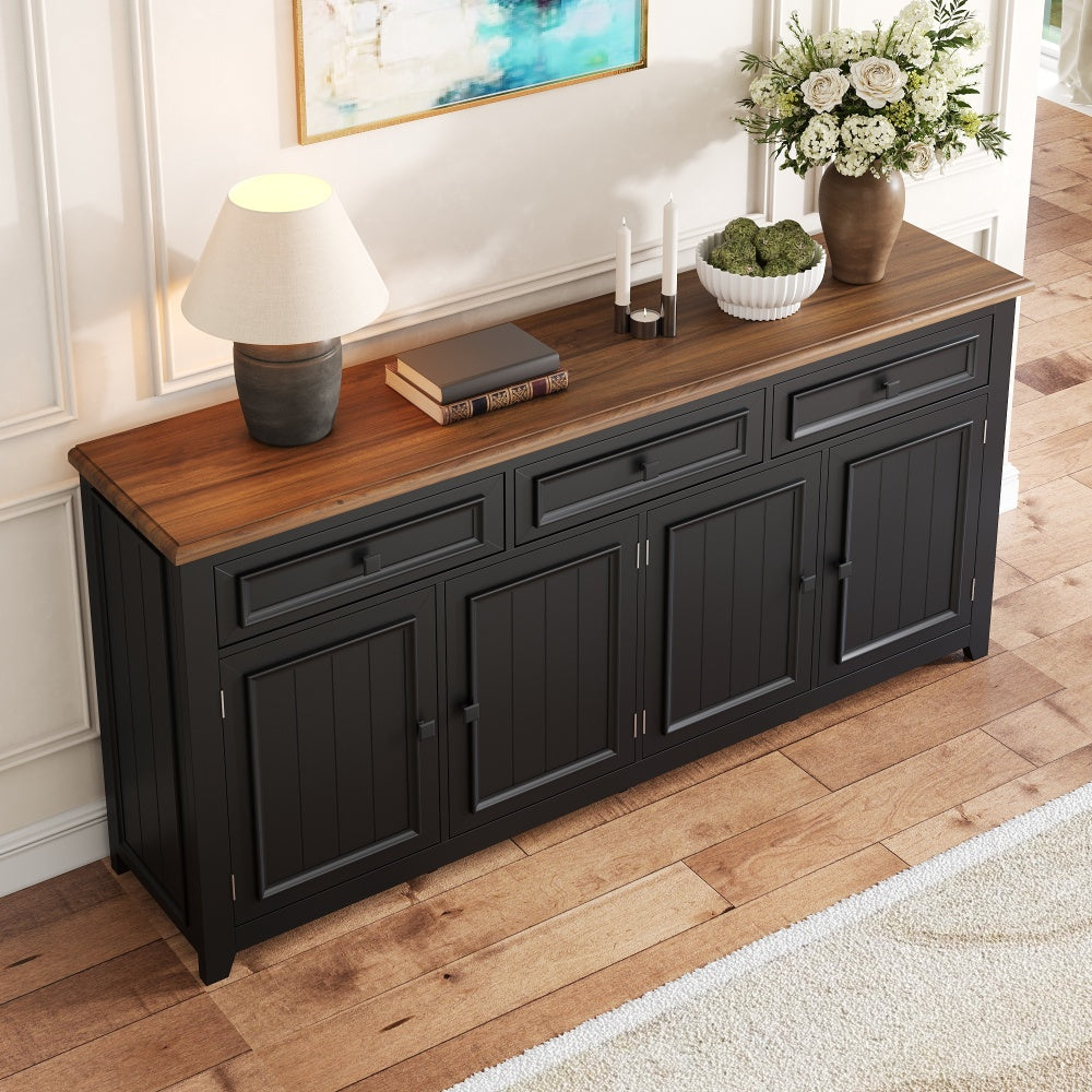 Modern Minimalist Sideboard and Storage Cabinet | Ample Storage Space, Crockery Storage, Floor Mount, Metal Material, Dimensions: 160L x 35W x 76H cm, Tailored to Meet Individual Requirements