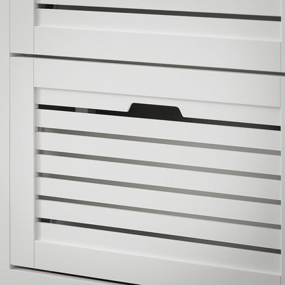 Keukenkast – Keukenbuffet – Dressoir – Opbergkast – Vitrinekast – MDF Beige – 4 Deuren Met 2 Glazen Deuren – Inclusief Lade 182,5 cm Hoog
