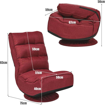 Vloerstoel – Zitzak – Gamingstoel – Loungestoel – Relaxstoel – 360° Draaibaar – 5 Verstelbare Rugleuningen