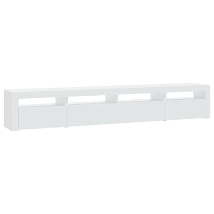 Tv Meubel – Tv Kast – Tv Meubels – Media Meubel – Dressoir – Modern Design – RGB LED Verlichting – 240x35x40 cm – Wit – Hoogwaardig Bewerkt Hout