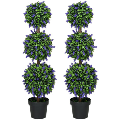 Kunstplant – Nepplant – Kunstbloem – Kamerplant – Bloempotplant – Set Van 2 – UV-Bestendig – 110 cm Hoog