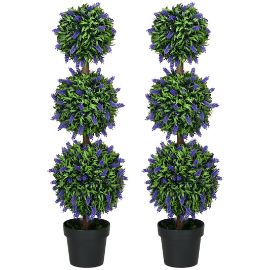 Kunstplant – Nepplant – Kunstbloem – Kamerplant – Bloempotplant – Set Van 2 – UV-Bestendig – 110 cm Hoog