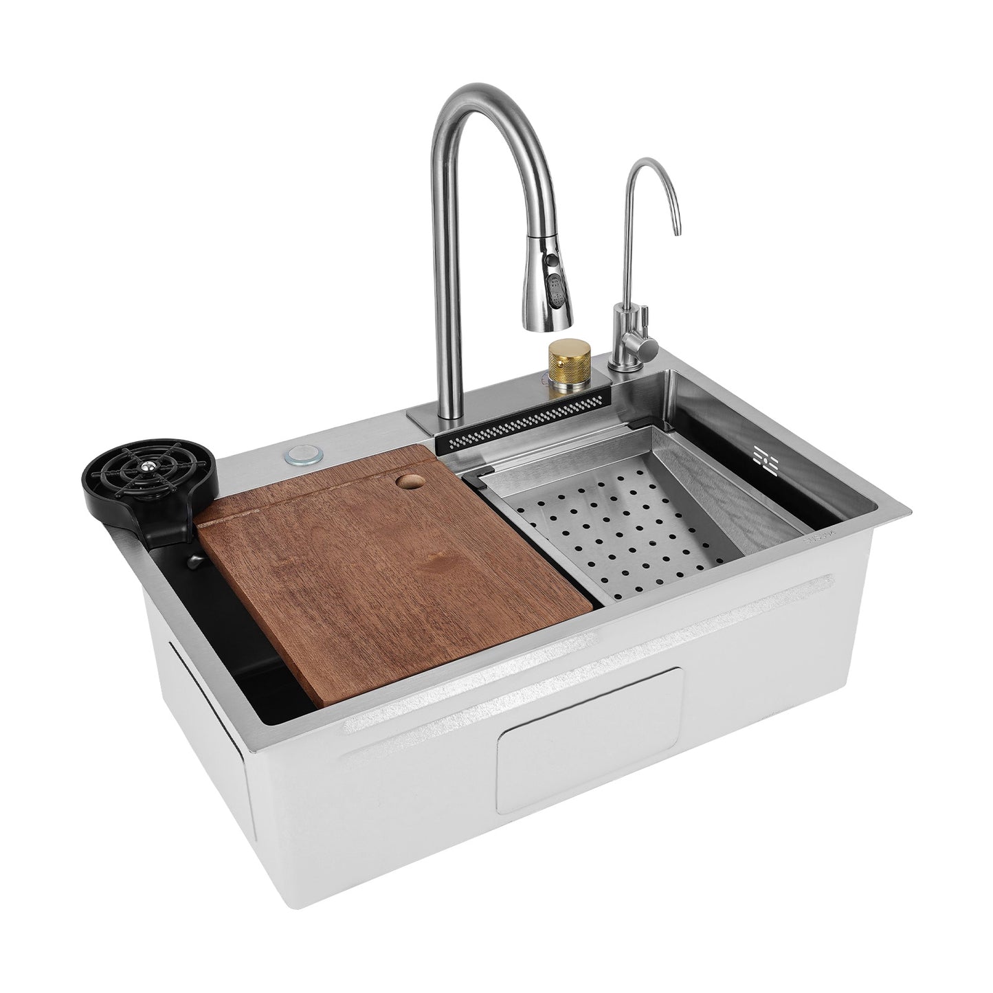 Heavy-Duty 304 Stainless Steel Sink - 8-Inch Large Capacity with Anti-Clog Drain, Noise-Reducing Mats & Anti-Condensation Design for Kitchen, Bathroom, Farm, Garage, Laundry - Commercial & Home Use, Stainless Steel Kitchen Si