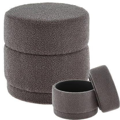 Opbergkruk – Poef – Zitkruk – Opbergpoef – Voetenbankje – Rond – Stevig Metalen Frame – 45x45x46 cm