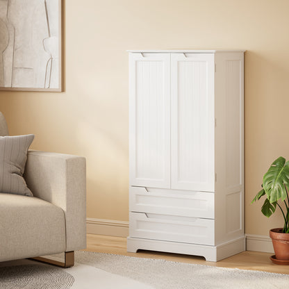 Keukenkast – Opbergkast – Buffetkast – Onderkast – Keukenmeubel – Grote Inhoud 3,2+ ft³ – MDF Hoogte 68 cm Wit