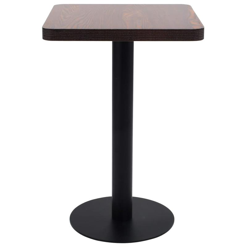 Bistrotic dark brown 50x50cm MDF This bistro-style table is stylish and will be the focal point of your decor. It can also be used as a dining table. Practical and durable, it cleans easily with a damp cloth.,  Chic Decor, St