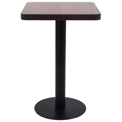 Bistrotic dark brown 50x50cm MDF This bistro-style table is stylish and will be the focal point of your decor. It can also be used as a dining table. Practical and durable, it cleans easily with a damp cloth.,  Chic Decor, St