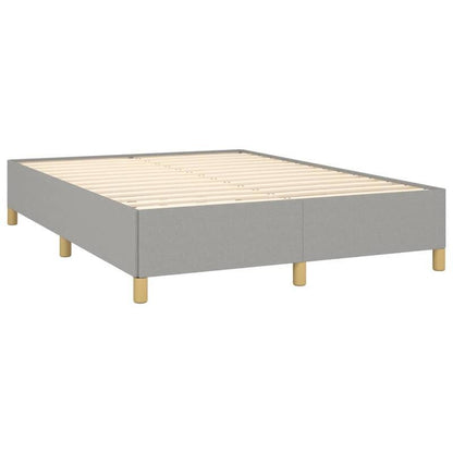 Contemporary Wooden Bed Frame with Grigio Chiaro 140x200cm Tissue - Removable Mattress, All-Season Comfort, Easy Assembly, No Power Needed, Modern Minimalist Design for Small Spaces, Bed Frame for Bedroom, Spacesaving Furnitu
