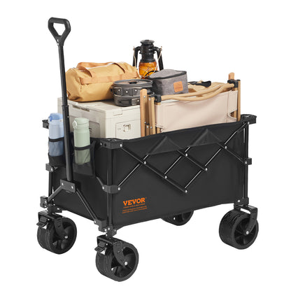 Opvouwbare Wagon – Vervoerswagen – Bolderkar – Strandwagen – Campingkar – Max 120 kg Draagvermogen – Stevige All-Terrain Wielen