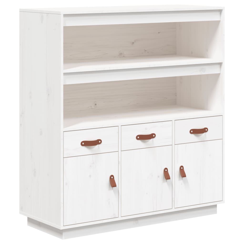Hoge Houten Kast – Smalle Opbergkast – Hoge Kast – Opbergmeubel – Houten Kasten – Wit – Ruimtebesparend Hoog Model – Solide Hout Met Witte Afwerking