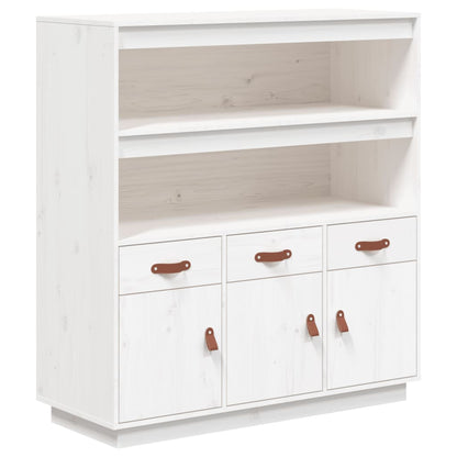 Hoge Houten Kast – Smalle Opbergkast – Hoge Kast – Opbergmeubel – Houten Kasten – Wit – Ruimtebesparend Hoog Model – Solide Hout Met Witte Afwerking