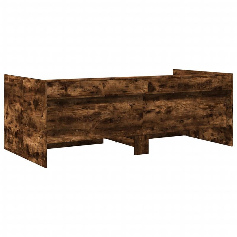 Slaapbank – Bank – Daybed – Logeerbed – Sofa Cama – Met Opberglades – Massief Hardhout – Ruimtebesparend 75x190 cm – Donker Eiken Afwerking