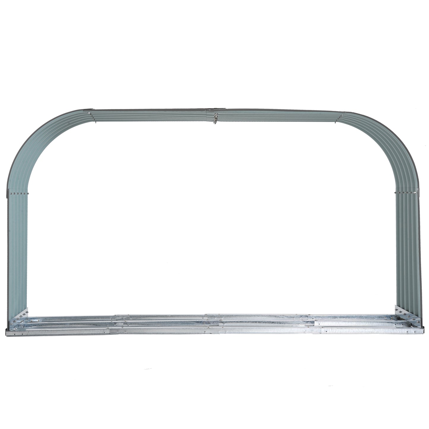 Houtrek – Haardhoutrek – Houtopslag – Houtstandaard – Houtstapelrek – Weerbestendig Staal – Groot Formaat 212x46x112 cm – Grijs