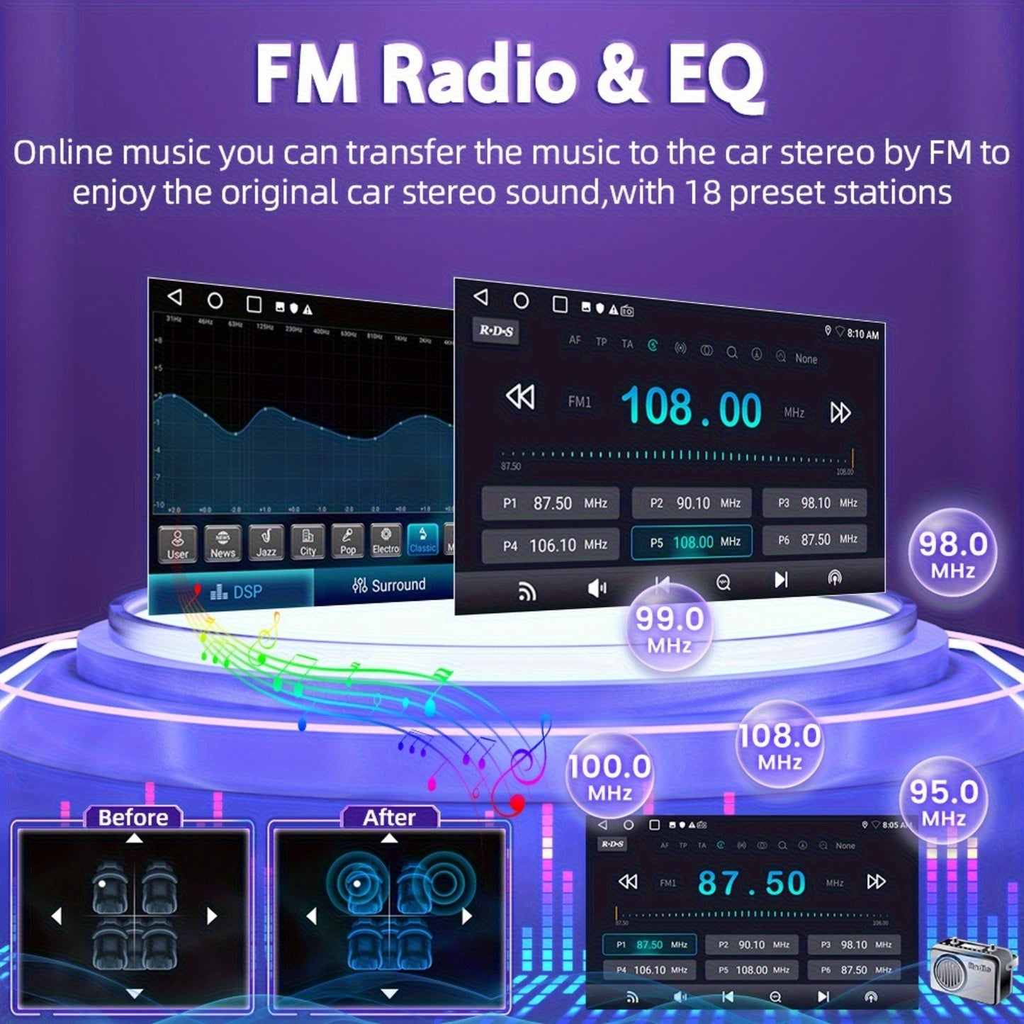 Autoplayer MP5 – Autoradio – Carplayer – Multimedia Speler – Touchscreen – 9 Inch HD Scherm – Draadloos CarPlay & Android Auto – GPS Navigatie & Bluetooth