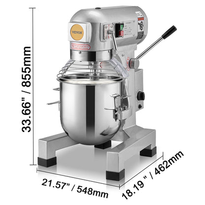 Keukenmixer – Keukenmachine – Keukenrobot – Foodprocessor – 28,5L Mengkom – 1100W Motor – 3 Snelheden