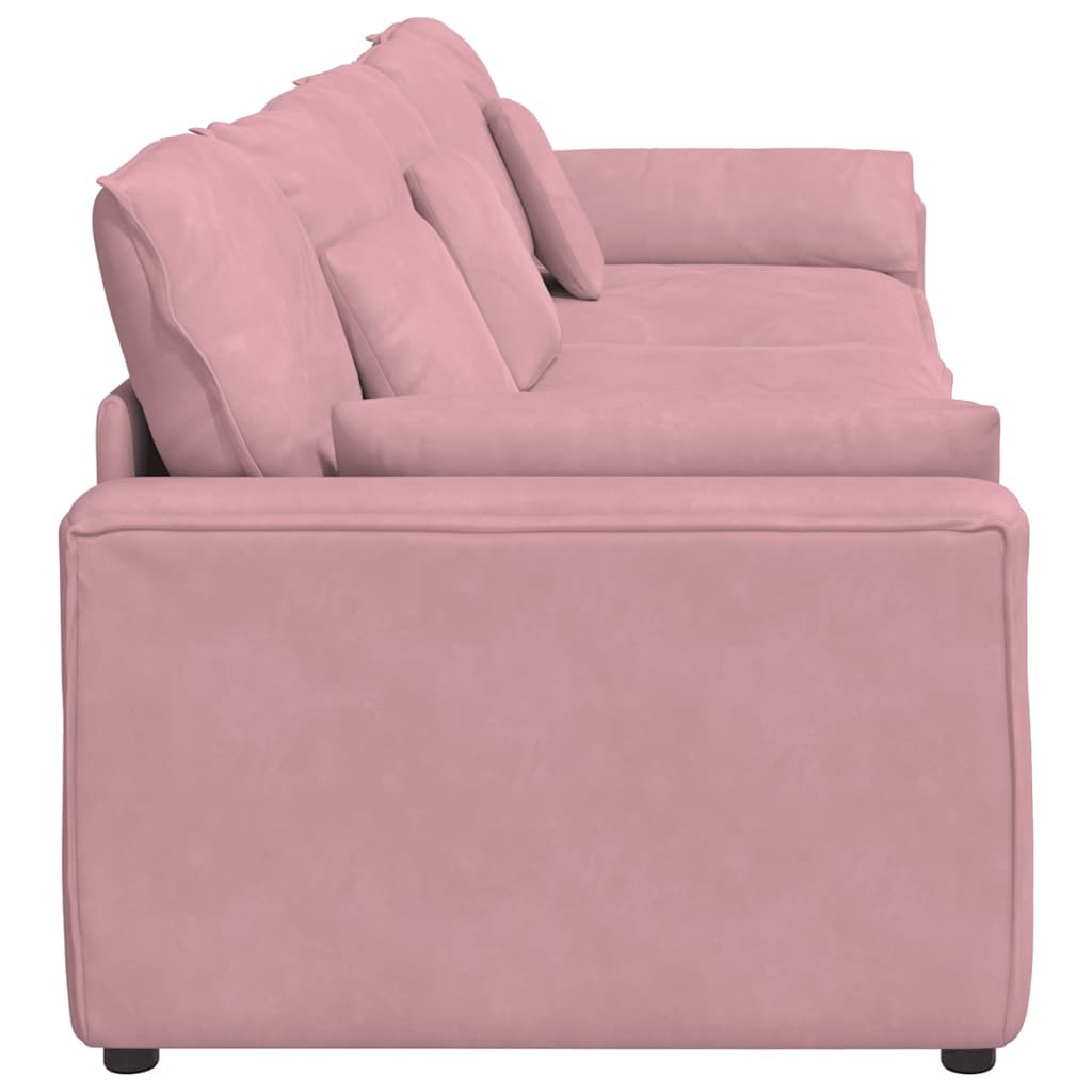 Hoekbank – Modulaire Bank – L-vormige Bank – Zitbank – Loungesofa – Velvet Bekleding – Stevig Metalen Frame – Donkergroen
