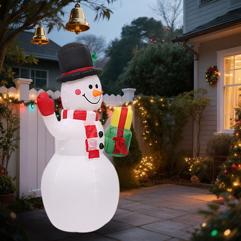 Opblaasbare Sneeuwpop – Kerstsneeuwpop – Buitendecoratie – Winterfiguur – Tuindecoratie – 150 cm Hoog – Weerbestendig Polyester