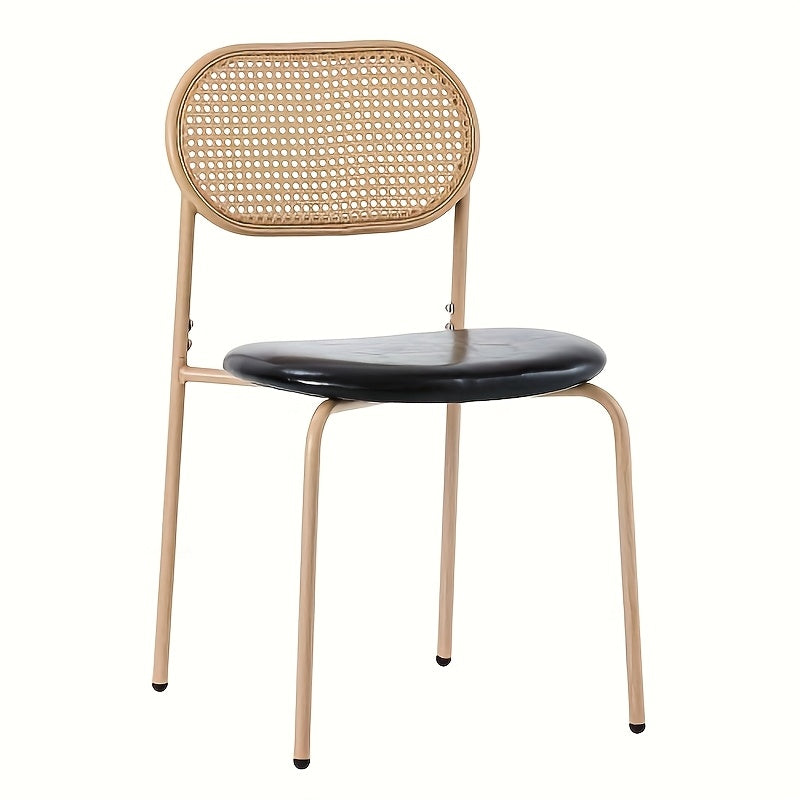 Rieten Stoelen Set – Wicker Stoelen – Tuin Stoelen – Eetkamer Stoelen – Balkon Stoelen – Metalen Frame – Gemakkelijk Schoon Te Maken