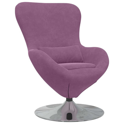 Fauteuil – Draaifauteuil – Loungefauteuil – Oorfauteuil – Relaxstoel – Paars Fluweel – 360 Graden Draaibaar – Zonder Voetenbank