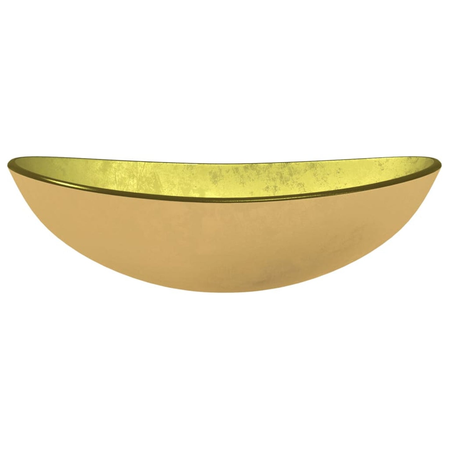 Wasbak Glas – Wastafel – Fontein – Lavabo – Washbasin – Gehard Glas – 54,5x35x15,5 cm – Gouden Kleur