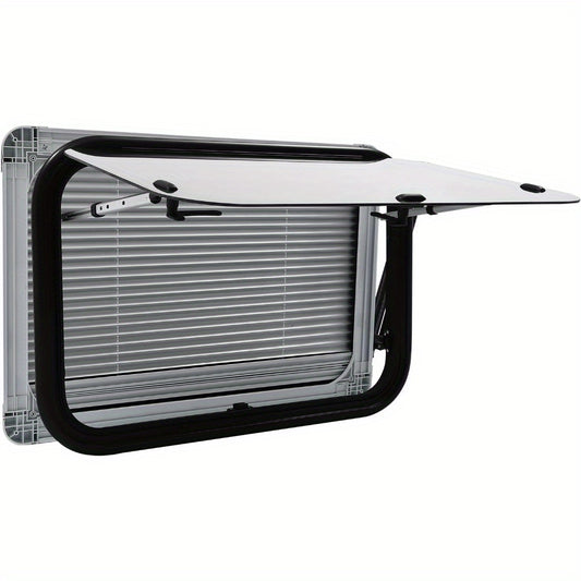 Caravanraam – Camperraam – Uitschuifraam – Schuifraam – Ventilatieraam – Aluminium Frame – 90x55 cm – Gehard Glas – Insectenhor – Eenvoudige Montage