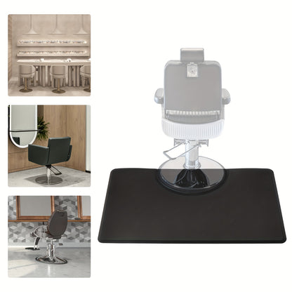 Salon Vloermat – Beauty Mat – Stoelmat – Barber Mat – Haarstylist Mat – Zwart PU+PVC – Extra Dik 18mm – Antislip Veiligheidsrand