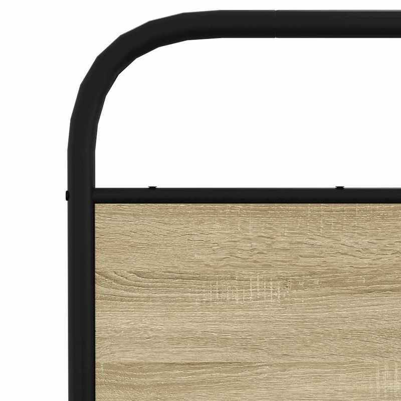Single bed, Sonoma oak metal structure without mattress 140x200cm