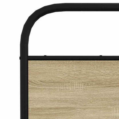 Single bed, Sonoma oak metal structure without mattress 140x200cm