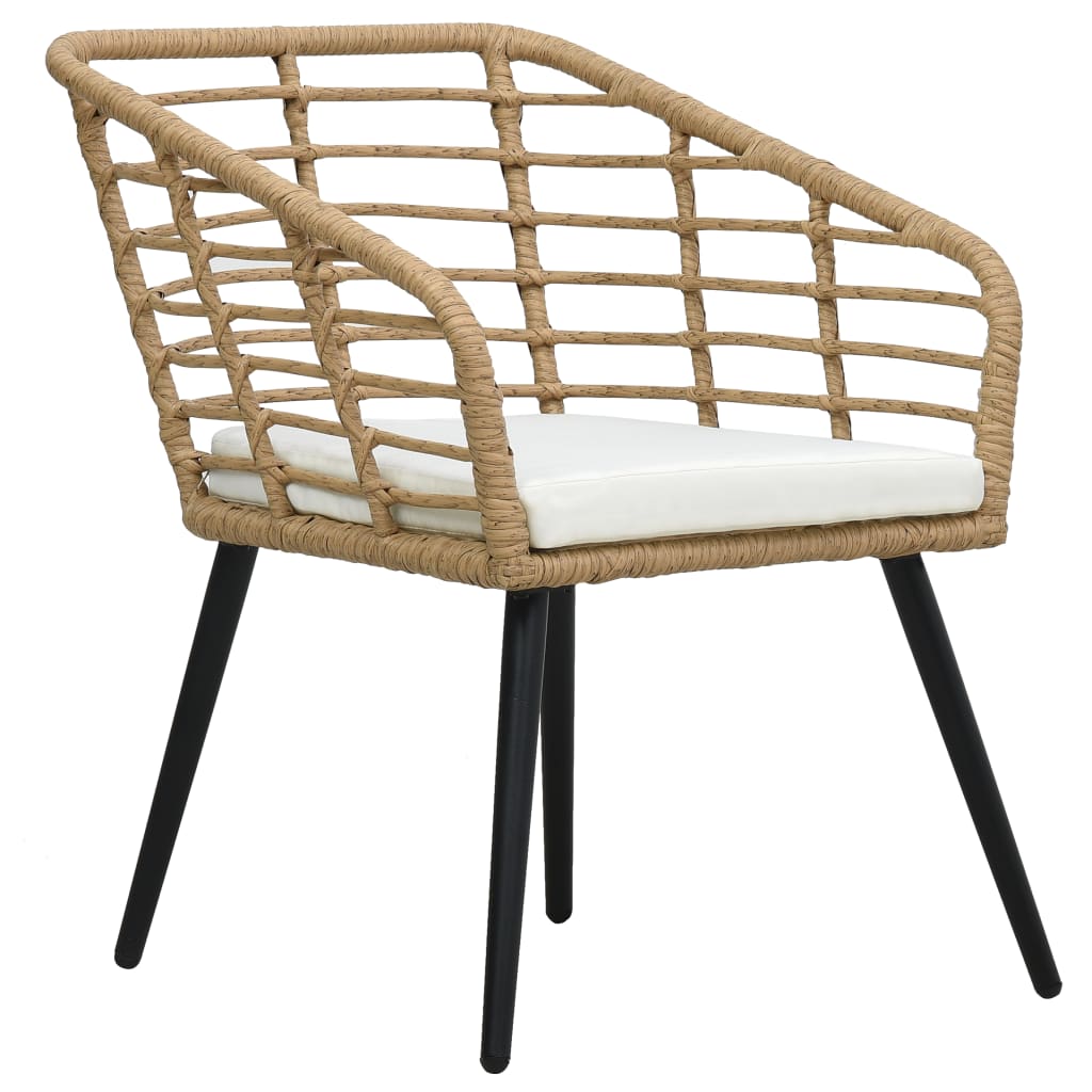 Tuinstoelen – Buitenzitmeubelen – Balkonstoelen – Terrasstoelen – Stalen Frame – Weerbestendig PE-Rattan