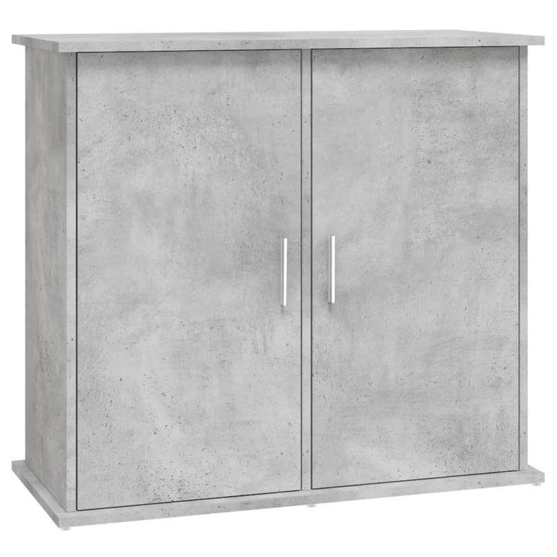 Aquariumkast – Aquariummeubel – Vistentafel – Visbak Kast – Aquariumstandaard – Betonlook Grijs & Hout – Stevige Constructie – 81x36x73 cm