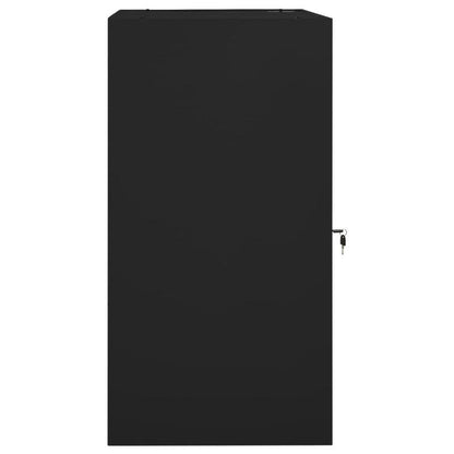 Werkplaatskast – Opbergrek – Gereedschapskast – Werkplaatsmeubel – Stellingkast – Zwart Staal – Verstelbare Haken & Afsluitbare Deur – 53x53x105 cm