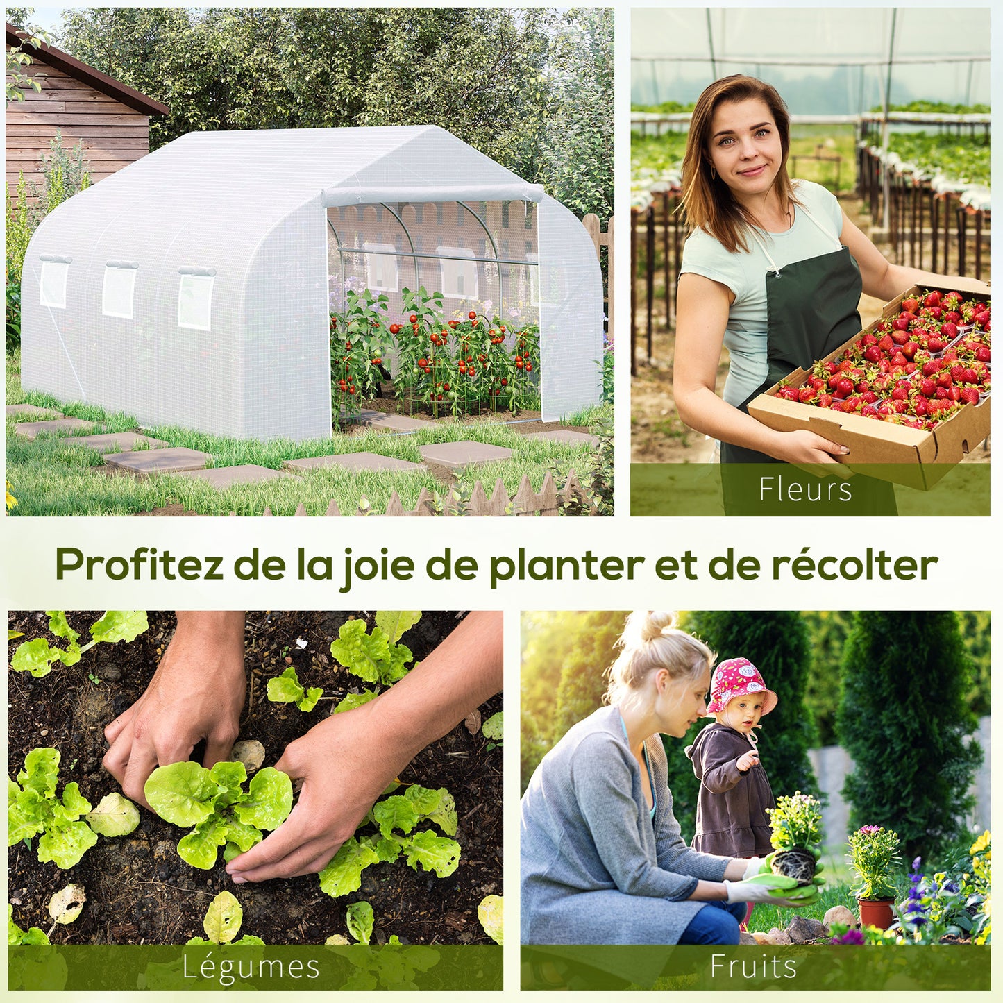 Kas – Tuinkas – Broeikas – Kweekkas – Serre – Groot 10,5 m² – Gegalvaniseerd Stalen Frame