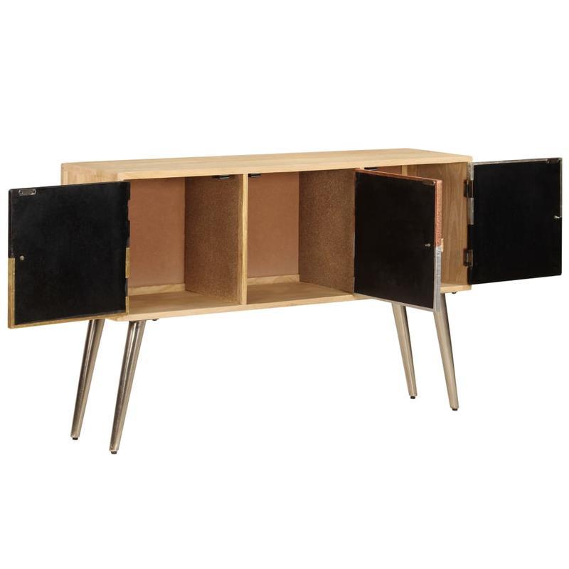 Dressoir – Sideboard – Opbergkast – Kast – Meubel – Massief Grenenhout – Bruin – Compact Formaat 75x35x70 cm – Afneembare Opbergvakken