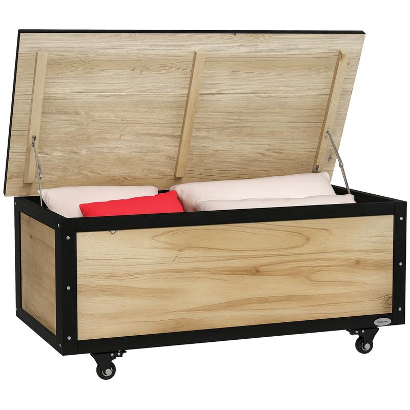 Opbergbox Tuin – Tuinkist – Tuinbox – Buitenkist – Tuinopberger – 121 Liter – Stevige Wielen – Weerbestendig Hout – Metalen Scharnieren – 100x50x43 cm
