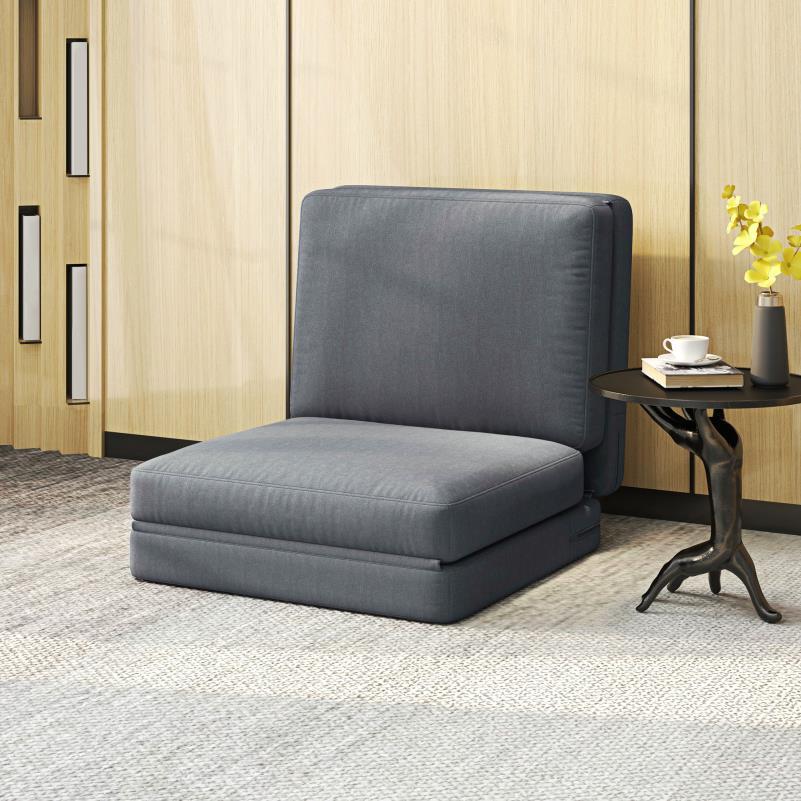 Bedbank – Slaapbank – 3-in-1 Bank – Logeerbed – Sofa – Opvouwbaar – Donkergrijs Fluweel – Stevig Frame tot 240 kg