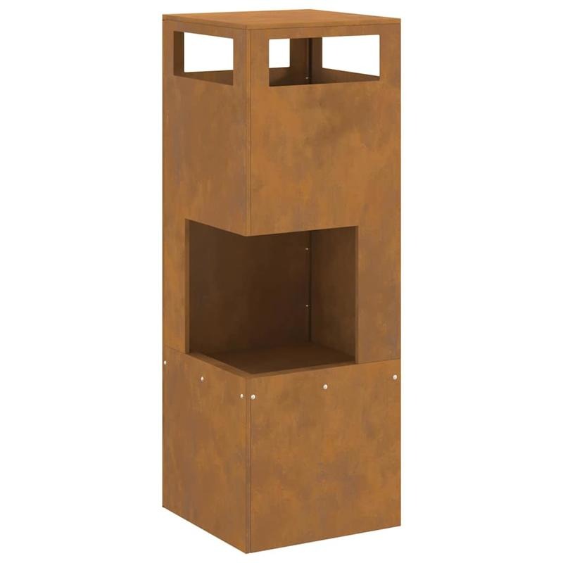 Draagbare Vuurkorf – Vuurschaal – Buitenhaard – Mini Fireplace – Buitenkachel – Compact 35cm – Duurzaam Metalen Design – Bruin