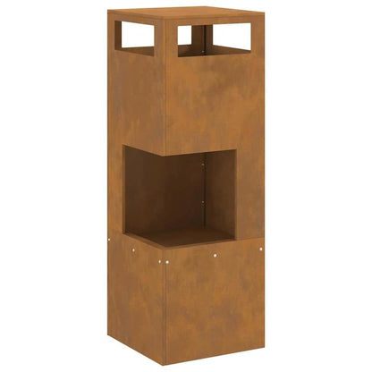 Draagbare Vuurkorf – Vuurschaal – Buitenhaard – Mini Fireplace – Buitenkachel – Compact 35cm – Duurzaam Metalen Design – Bruin