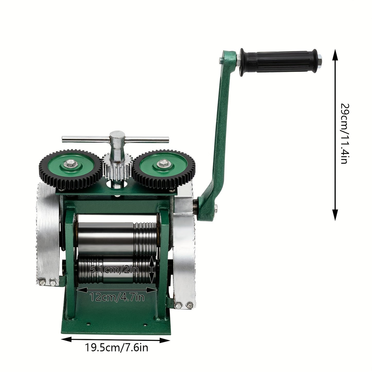 Rollersluiter – Rolling Mill – Metaalroller – Draadroller – Handmatige Walsmachine – Verstelbare Dikte 0,01-18 mm – Gietijzer en Staal