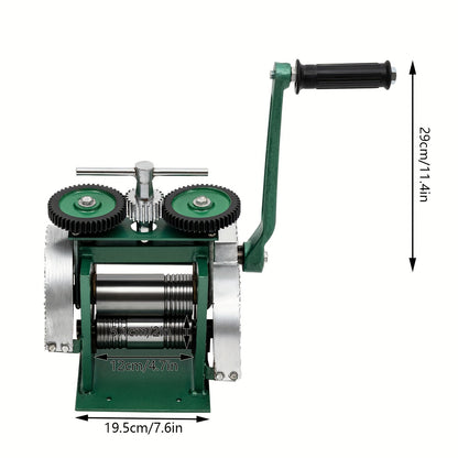 Rollersluiter – Rolling Mill – Metaalroller – Draadroller – Handmatige Walsmachine – Verstelbare Dikte 0,01-18 mm – Gietijzer en Staal