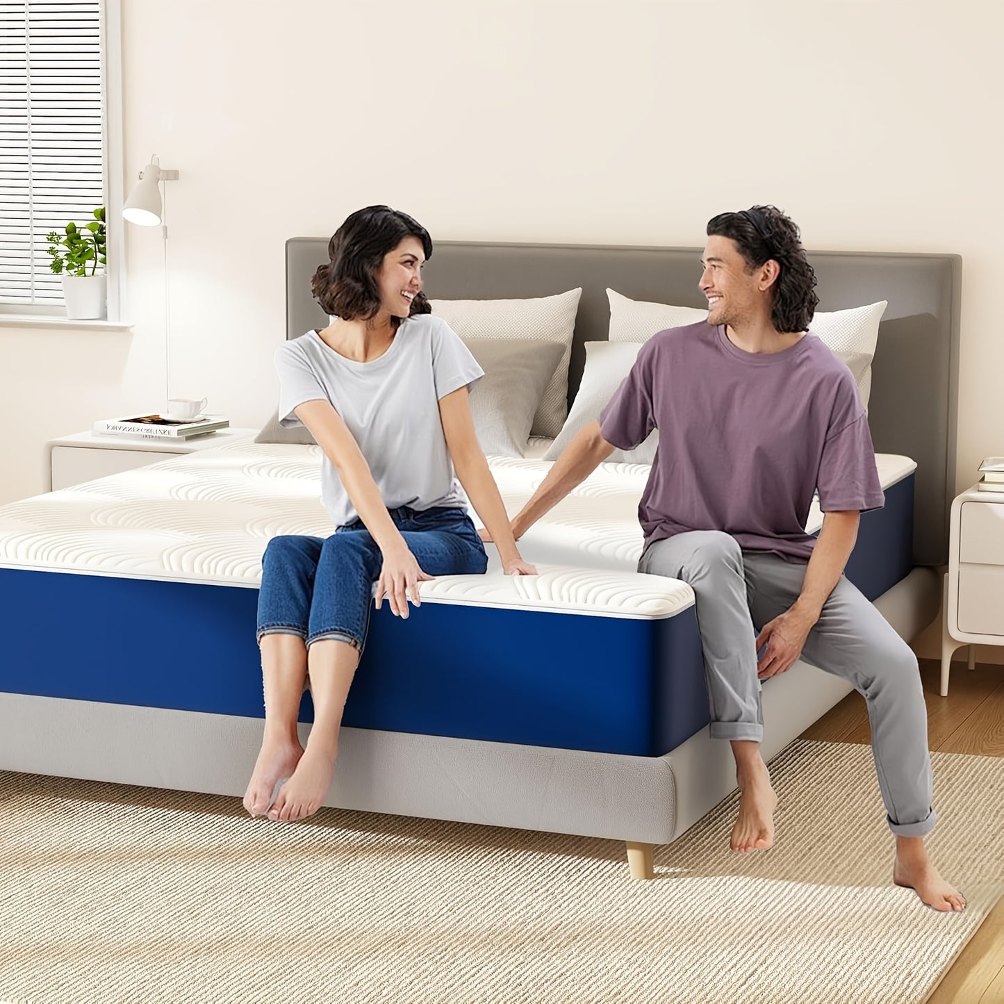 Matras – Bedmatras – Slaapmatras – Koudschuimmatras – Traagschuimmatras – 200x90 cm – Stevig H3 – 7-Zone Ondersteuning Met Memory Foam