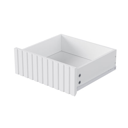 BTM Modern Shoe Cabinet with Bench, 1 Door, 1 Drawer, 1 Open Shelf, Padded, White, 100x35x82.2 cm
