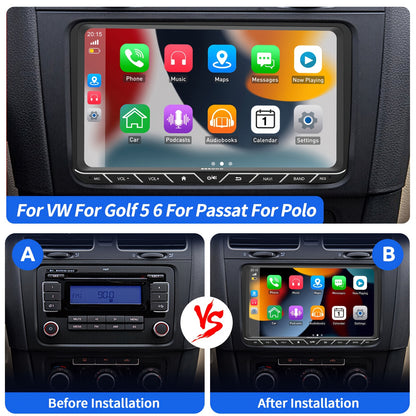 Multimedia Systeem voor Auto – Car Stereo – Head Unit – Navigatiesysteem – Autoradio – Draadloze CarPlay & Mirror Link – 9 Inch HD Touchscreen – Android 14 met CANBUS en Microfoon