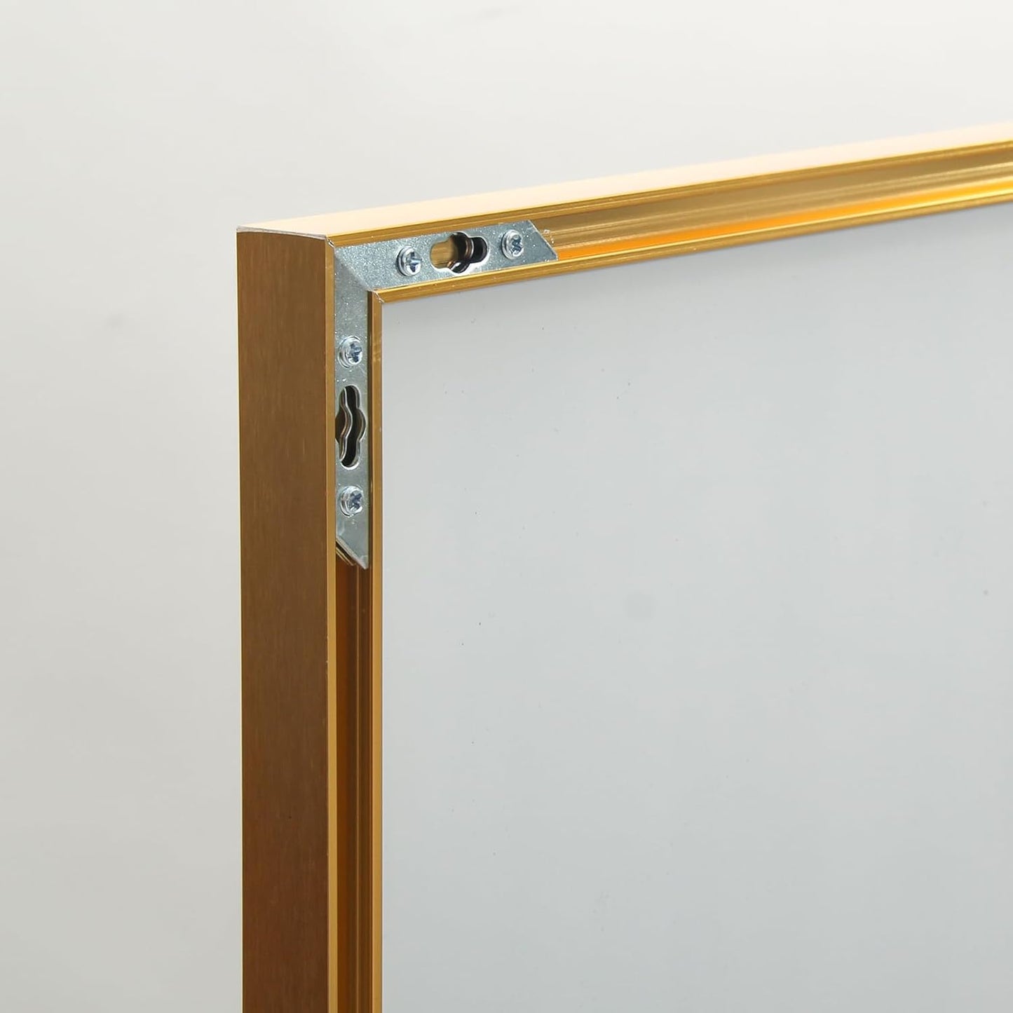 Volspiegel – Vloerspiegel – Wandspiegel – Lengtemeter Spiegel – Rechthoekige Spiegel – Aluminium Frame – 180x80 cm Gouden Afwerking
