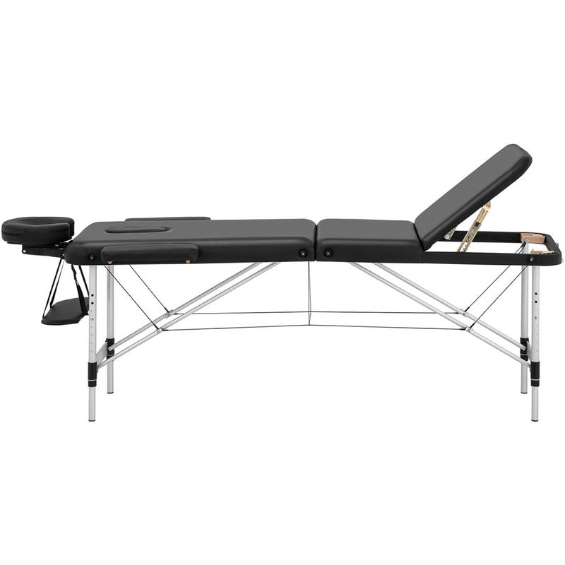 Portable Folding Massage Table Bordeux Black Up to 180 Kg Black